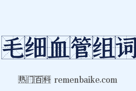 毛细血管组词是什么意思的图片